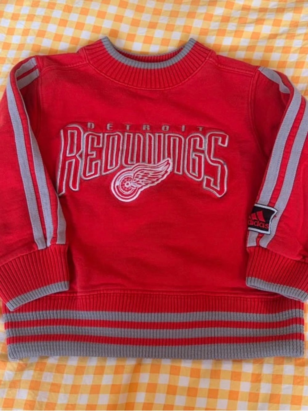 adidas Red Grey Detroit Redwings Kids Sweatshirt